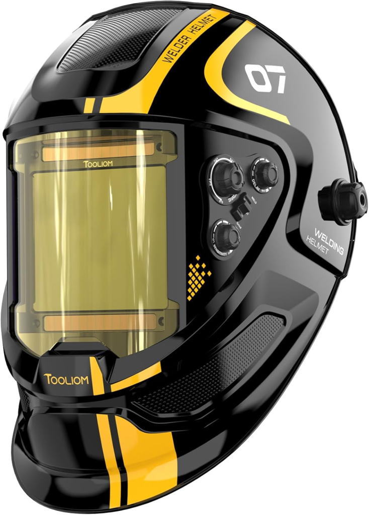 YESWELDER True Color auto-darkening welding helmet for beginners with large viewing lens and True Color technology